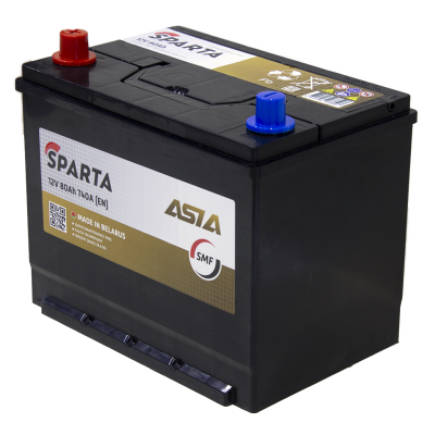 SPARTA Asia 12V 80 А/ч L+ рус.(РБ) - фикс.цена