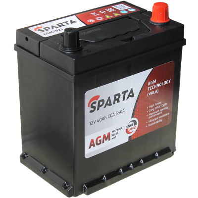 SPARTA  Asia AGM-B21 12V 40Ah (Китай) c бортиком