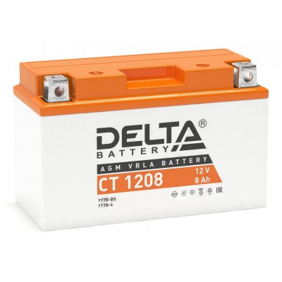 Delta AGM СТ 1208 (8 а/ч) YT7B-BS,YT7B-4,YT9B-BS