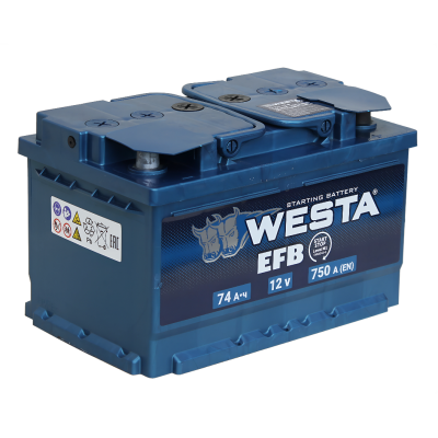 WESTA EFB 6СТ-74 R Euro (низкий)